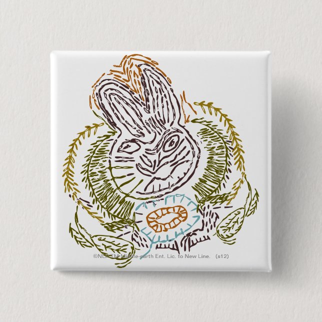 Badge Carré 5 Cm Broderie RADAGAST™ (Devant)