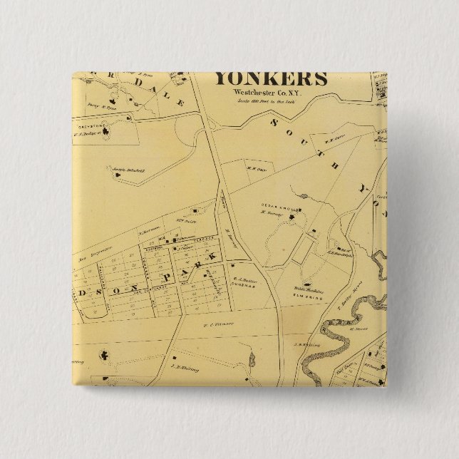 Badge Carré 5 Cm Bronx, NY (Devant)