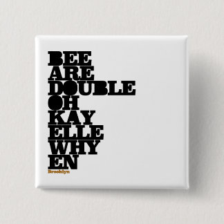 BADGE CARRÉ 5 CM BROOKLYN