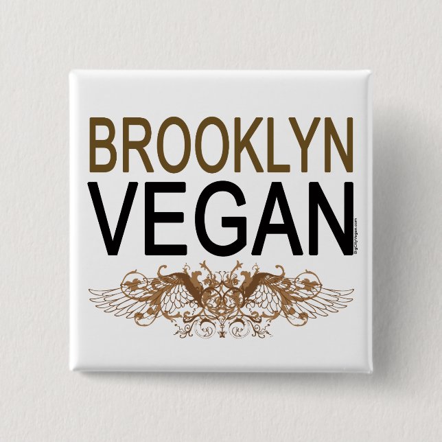Badge Carré 5 Cm Brooklyn Vegan (Devant)
