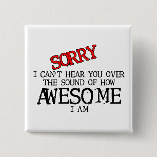 Badge Carré 5 Cm Bruit d'humour drôle impressionnant de bouton