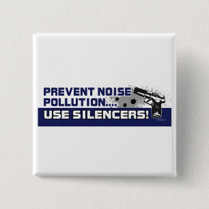 Badge Carré 5 Cm Bruit-Pollution