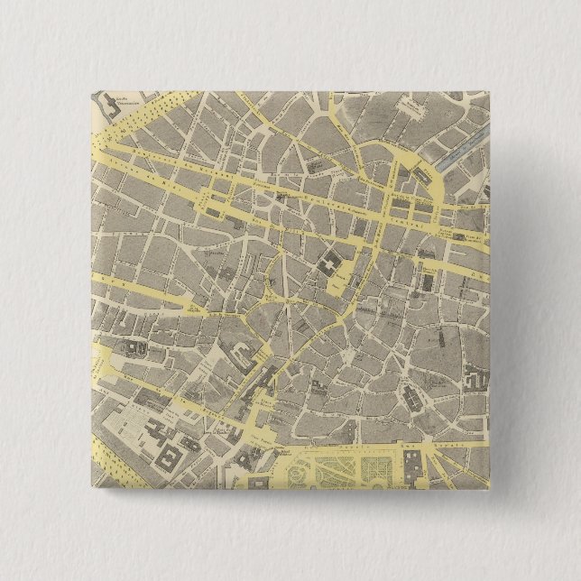 Badge Carré 5 Cm Bruxelles (Devant)