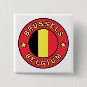 Badge Carré 5 Cm Bruxelles Belgique