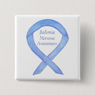 Badge Carré 5 Cm Bulimia Nervosa Sensibilisation Ruban Personnalisé