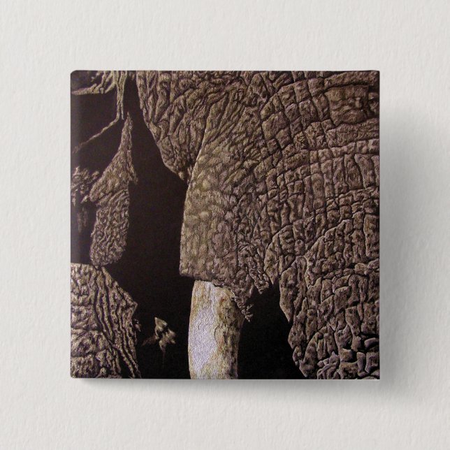 Badge Carré 5 Cm Bull Elephant (Devant)