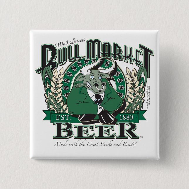 Badge Carré 5 Cm Bull-Market-CNBC-LARGE (Devant)