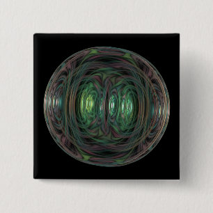 Badge Carré 5 Cm bulle fractale