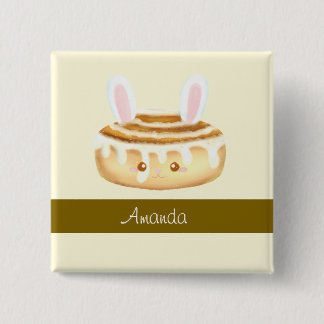 Badge Carré 5 Cm Bunny Sweet Dessert cannon Bun