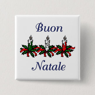 Badge Carré 5 Cm Buon Natale