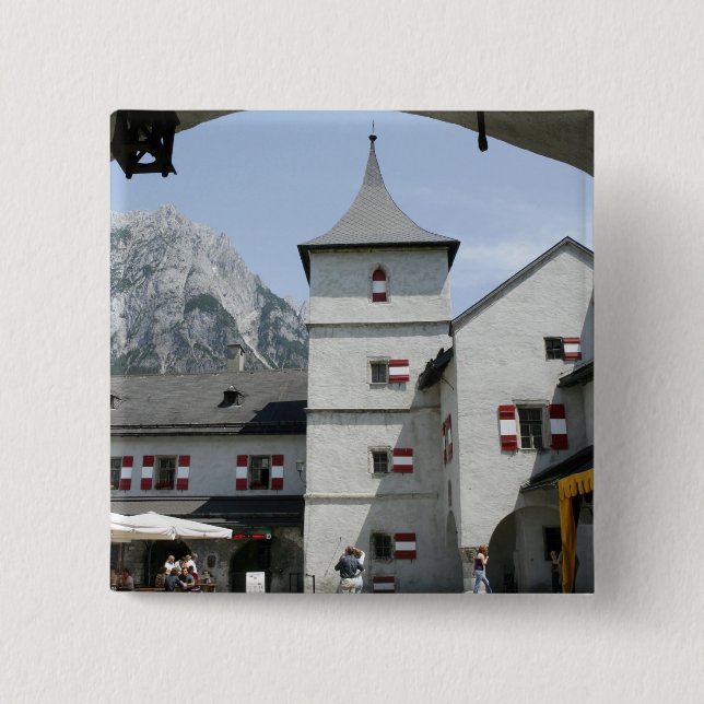 Badge Carré 5 Cm Burg Hohenwerfen (Devant)