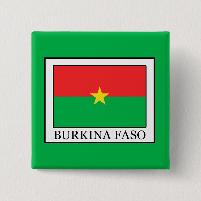 Badge Carré 5 Cm Burkina Faso (Devant)