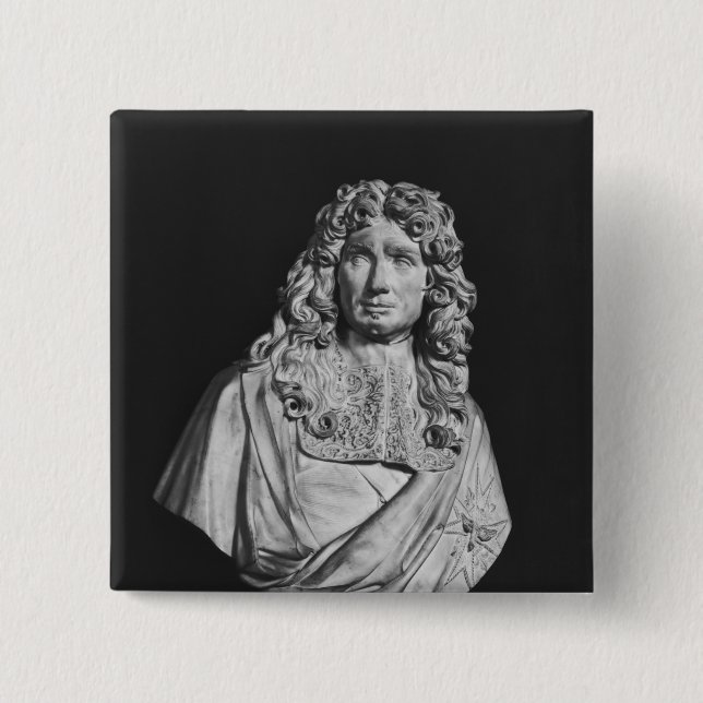 Badge Carré 5 Cm Buste de Jean-Baptiste Colbert de Torcy (Devant)