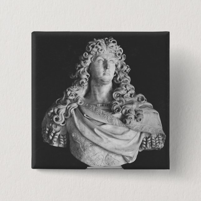 Badge Carré 5 Cm Buste de Louis XIV c.1678-81 (Devant)