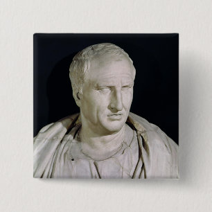 Badge Carré 5 Cm Buste de Marcus Tullius Cicero