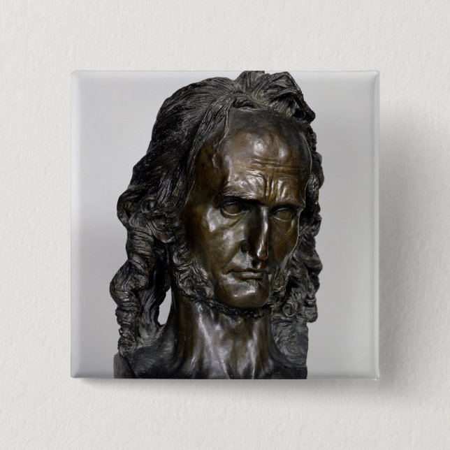 Badge Carré 5 Cm Buste de Nicolo Paganini 1830 (Devant)
