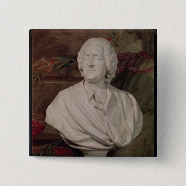 Badge Carré 5 Cm Buste de portrait de Jacques-Ange Gabriel (Devant)