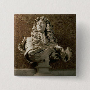 Badge Carré 5 Cm Buste de portrait de Louis XIV (1638-1715), 1665,