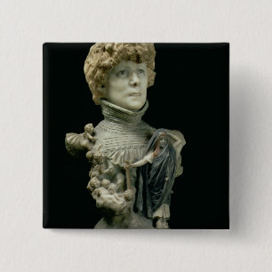 Badge Carré 5 Cm Buste de portrait de Sarah Bernhardt (1844-1923)