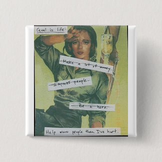 Badge Carré 5 Cm But dans la vie