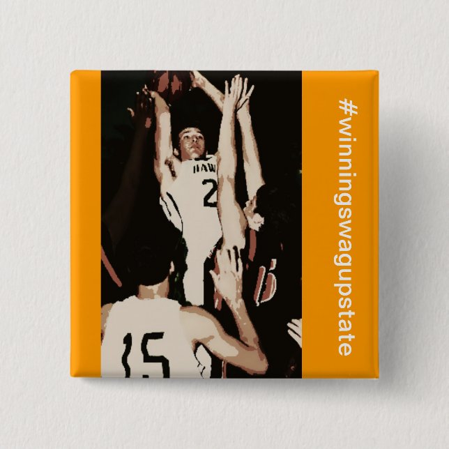 Badge Carré 5 Cm butin de gain hors de la ville (Devant)