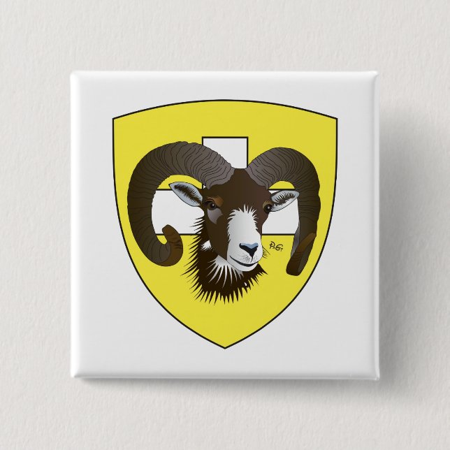 Badge Carré 5 Cm Button (Devant)