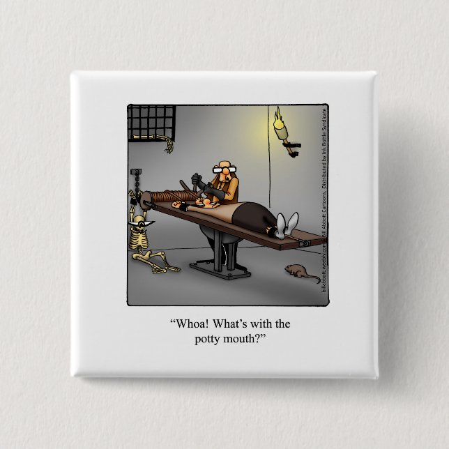 Badge Carré 5 Cm Button (Devant)