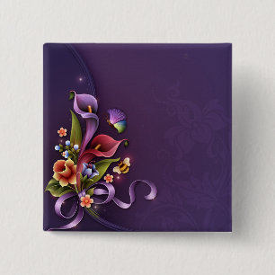 Badge Carré 5 Cm Button