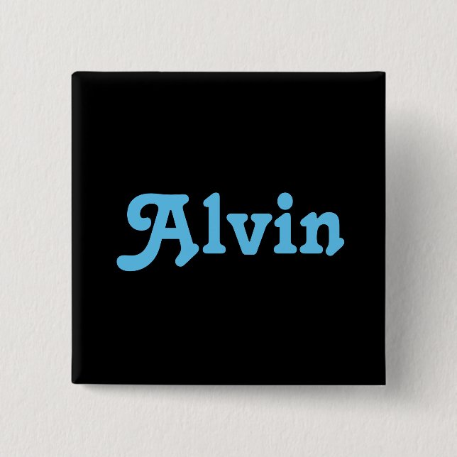 Badge Carré 5 Cm Button Alvin (Devant)