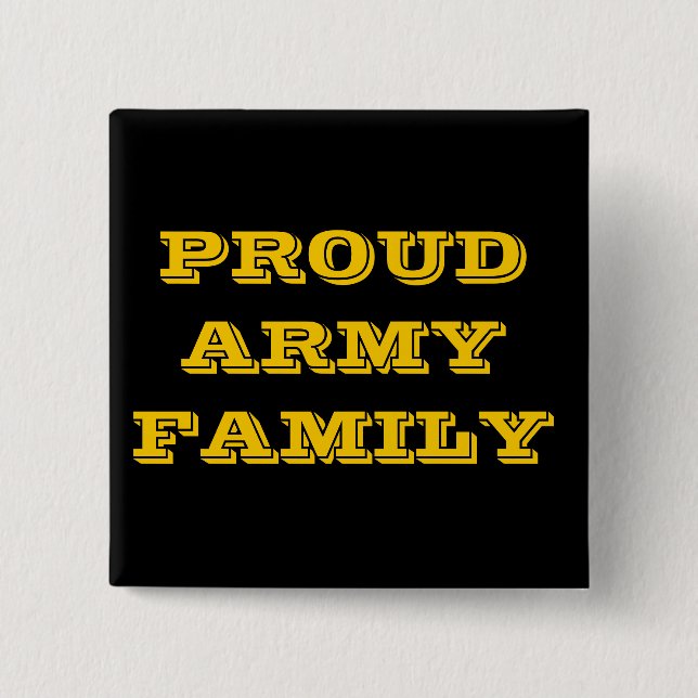 Badge Carré 5 Cm Button Proud Army Family (Devant)