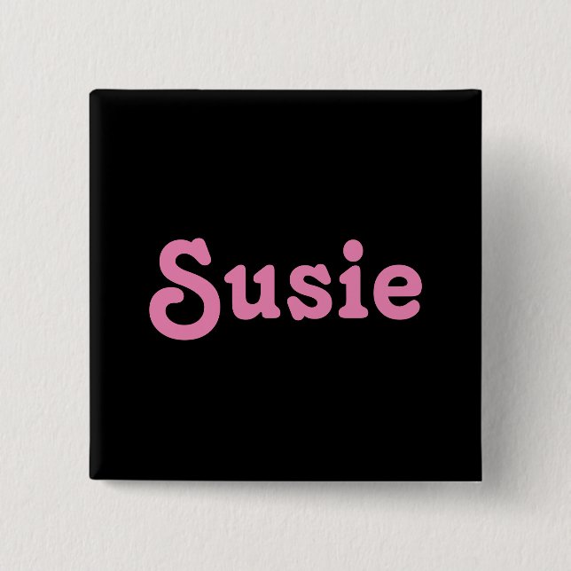 Badge Carré 5 Cm Button Susie (Devant)