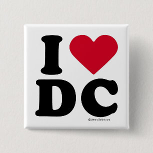 BADGE CARRÉ 5 CM C.C - J'AIME LE C.C