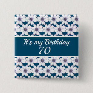 Badge Carré 5 Cm C’est mon anniversaire de naissance