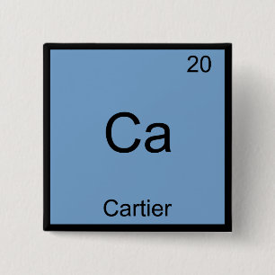 Badge Carré 5 Cm Ca - Cartier T-shirt Symbole d'Élément de Chimie D