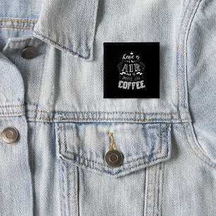 Badge Carré 5 Cm Ça sent le café 