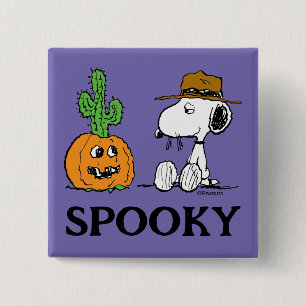 Badge Carré 5 Cm cacahuètes   Halloween du désert de Spike