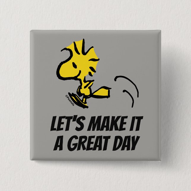 Badge Carré 5 Cm cacahuètes | Sauts de bois (Devant)