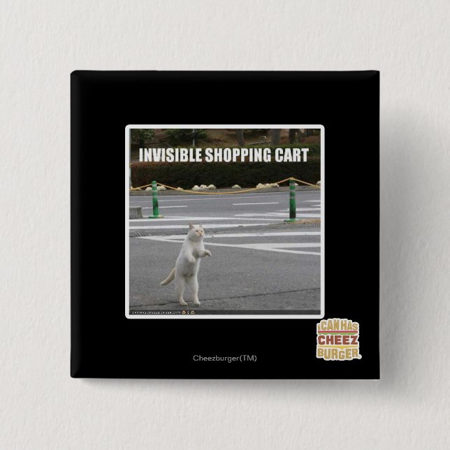 BADGE CARRÉ 5 CM CADDIE INVISIBLE (Devant)