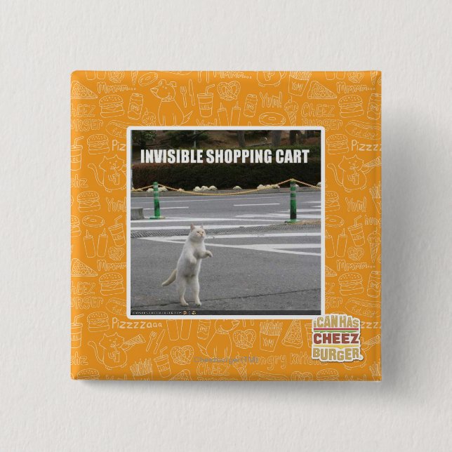BADGE CARRÉ 5 CM CADDIE INVISIBLE (Devant)
