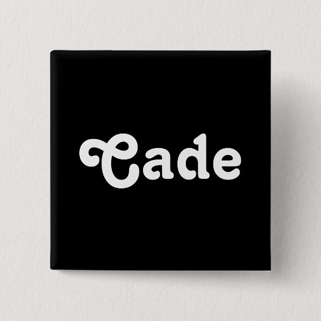 Badge Carré 5 Cm Cade de bouton (Devant)