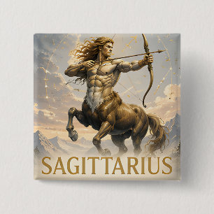 Badge Carré 5 Cm Cadeau d'astrologie d'anniversaire du signe zodiac