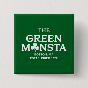 Badge Carré 5 Cm Cadeau de baseball Green Monsta Boston Green Monst