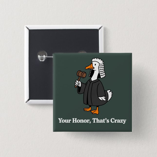 Badge Carré 5 Cm Cadeau de fin d'études en droit drôle pour avocat  (Devant & derrière)
