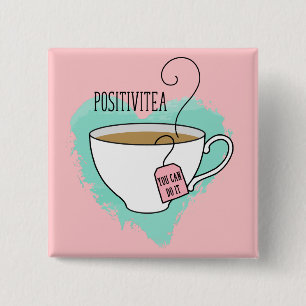 Badge Carré 5 Cm Cadeau de Positivitea mignon pour la remise de dip