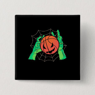 Badge Carré 5 Cm Cadeau Halloween   Halloween de basket-ball
