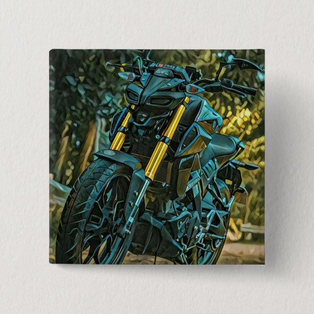 Badge Carré 5 Cm Cadeau moto (Devant)