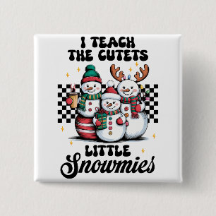 Badge Carré 5 Cm Cadeau pour Enseignant J'Enseigne aux Plus Migno