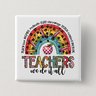Badge Carré 5 Cm Cadeau pour Enseignant | Les Enseignants Font Tout