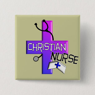Badge Carré 5 Cm Cadeaux chrétiens d'infirmière