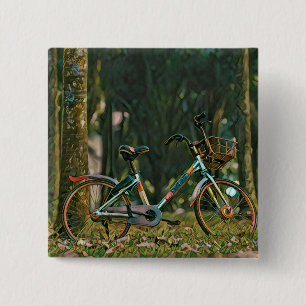 Badge Carré 5 Cm Cadeaux cyclables vintages